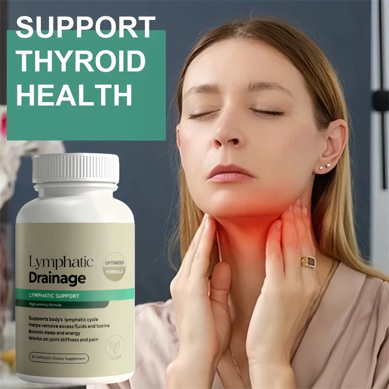 Lymphatic Drainage Capsules - Reduce Puffiness, Cleanse & Detox, Body Shape Weight Management, Supports Thyroid Health