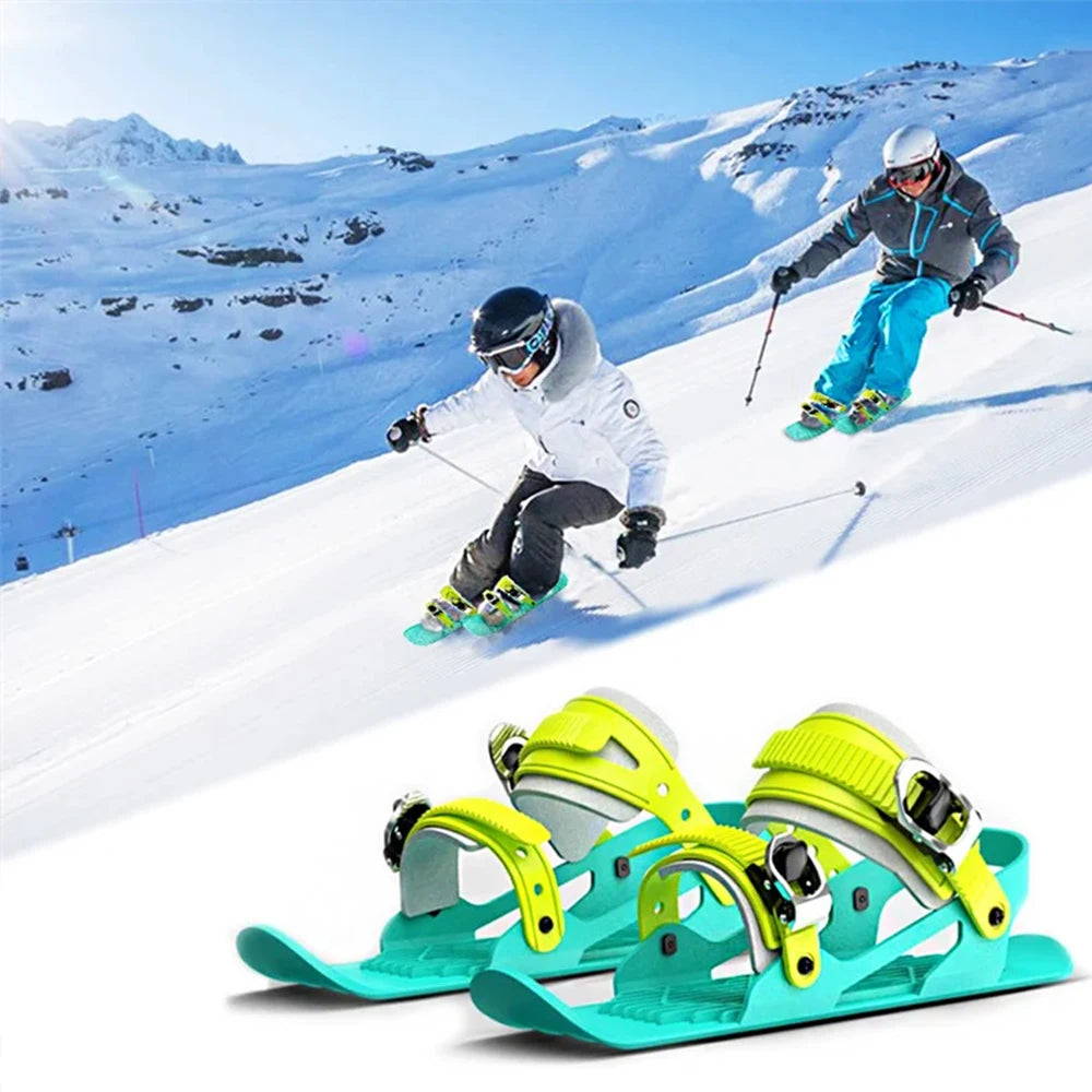Adult mini entry-level ski skis suitable for beginners Ski boots that can be worn directly on the feet Snow walking shoes