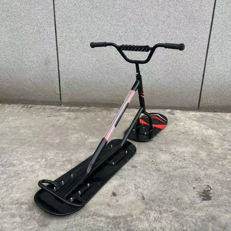 Adult Ski Carts Thickened Wear-resistant Aluminum Skis Freestyle Skis Grass Skis Snowboards Orienteering Wood Color