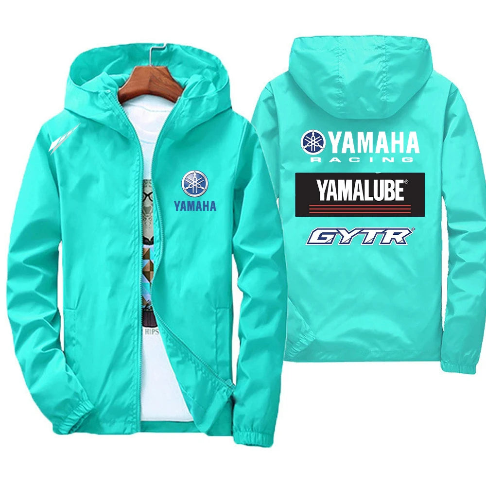 2026 new men's Yamaha GYTR motorcycle windproof hooded jacket men's outdoor sports enthusiasts Yamaha zipper jacket