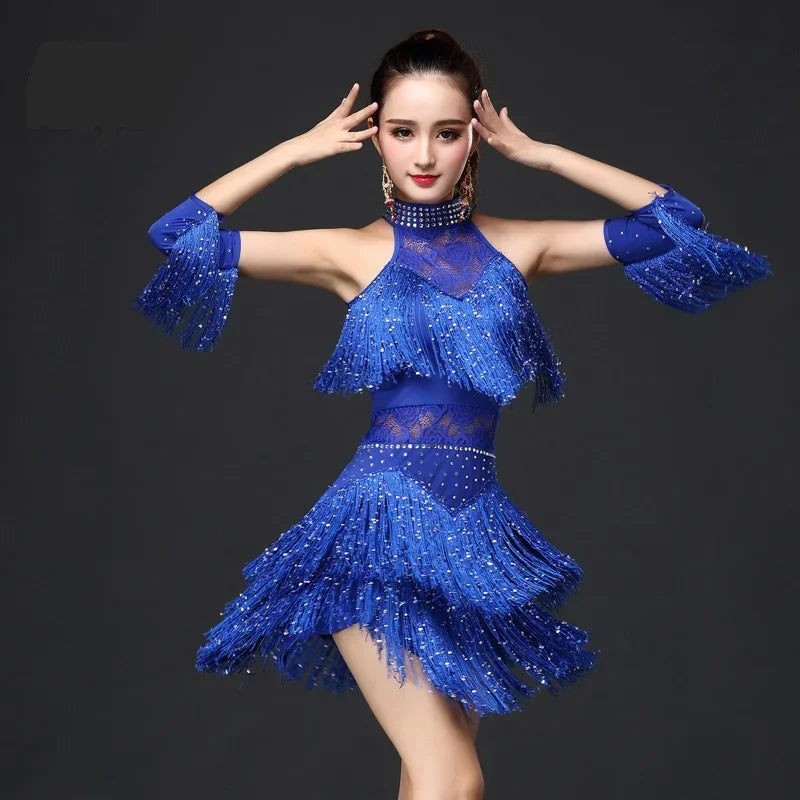 2026 New Latin Dance Dress Women/Girls/Lady New Sexy Fringe Salsa/Ballroom/Tango/Cha Cha/Rumba/Samba/Latin Dresses For Dancing