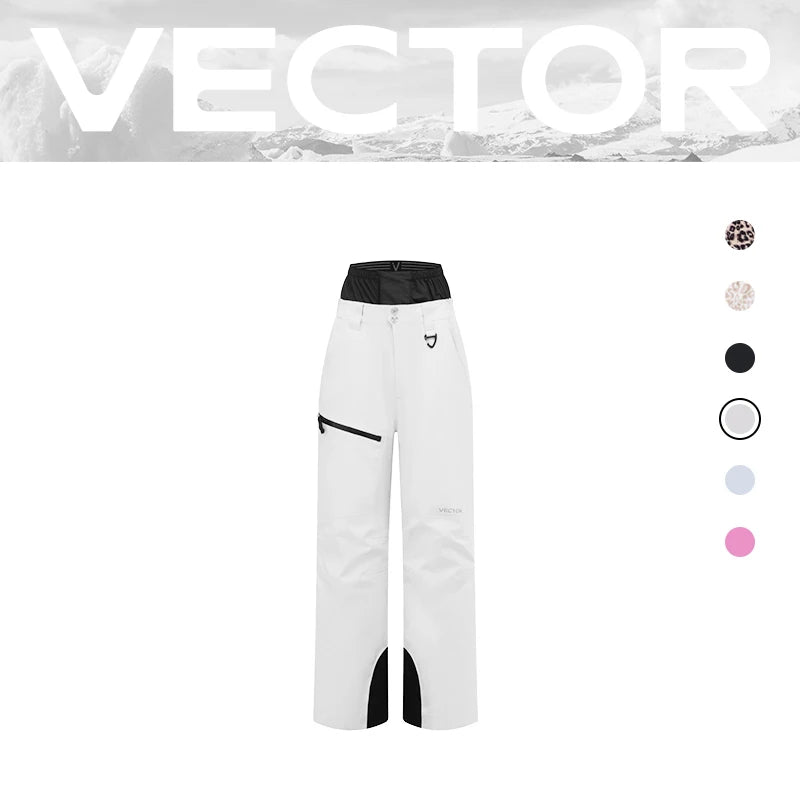 VECTOR Men Women 3L Cotton Ski Jacket Ski Pants Warm Windproof Winter Overalls Waterproof Outdoor Sports Clothing Snowboard