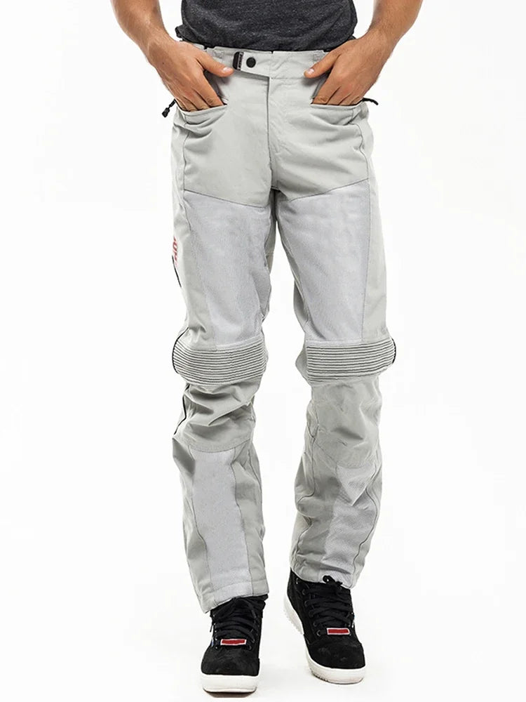 Clearance Motorcycle Riding Pants Men Summer Mesh Breathable Anti Drop Motocross Racing Pants Trousers Knee Protective Gear