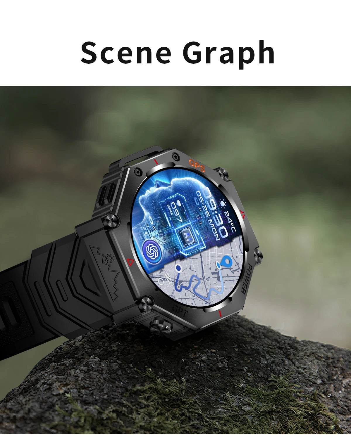T-Rex 3 Ultra Military Grade GPS Smart Watch 10ATM Waterproof Compass Altimeter Barometric AMOLED Men HD Call Sports Smartwatch