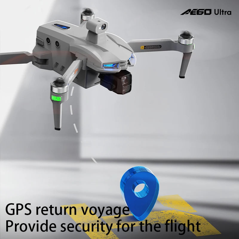AE60 Ultra GPS Drone Profesional 8K HD Camera 3-axis gimbal Aerial Photography 12KM Obstacle Avoidance FPV Airdrop Fishing Drone
