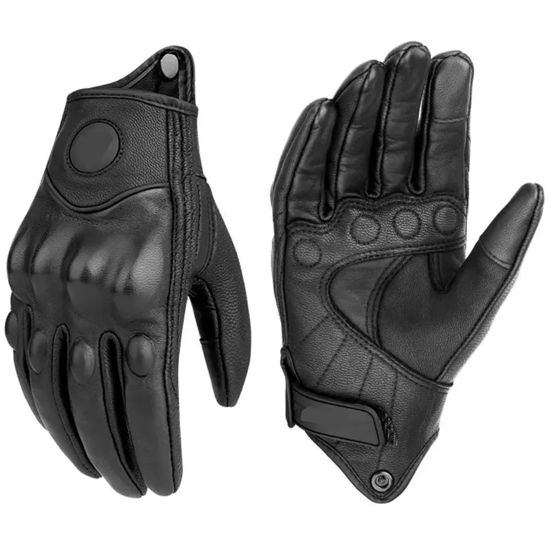Mens Women 4 Season Driving Supertech Black/White Motorcycle Leather Gloves Racing Glove Motorbike Cowhide Race Bike Knight