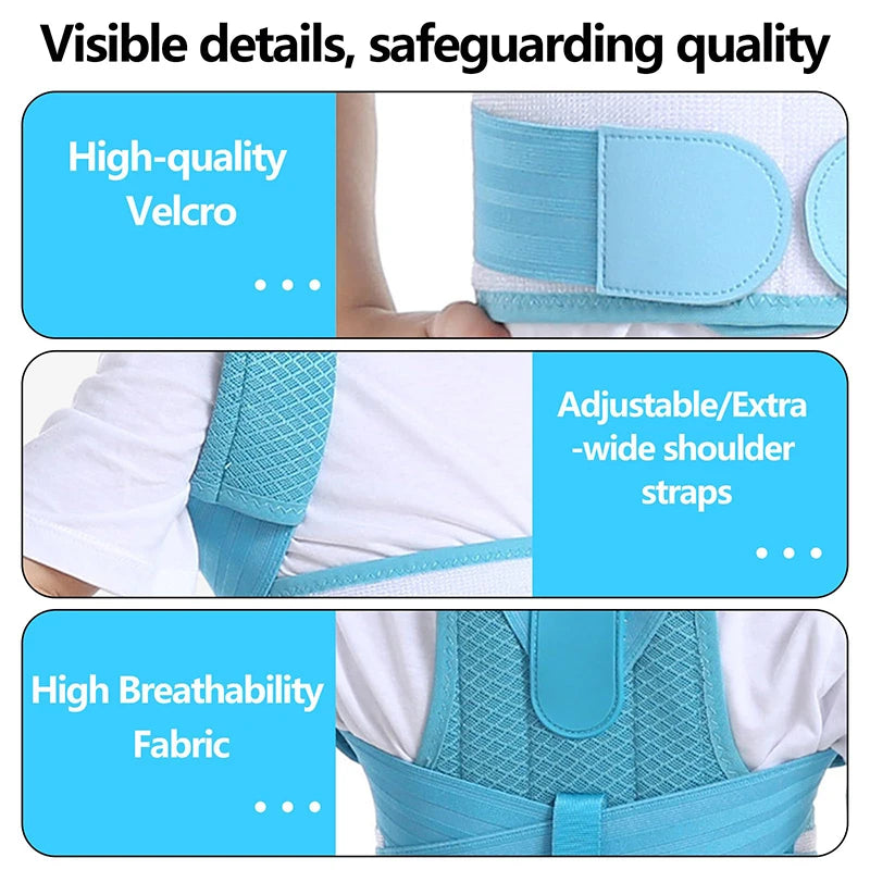 1Pcs Adjustable Children Posture Corrector Kids Back Support Belt Orthopedic Corset Spine Back Lumbar Shoulder Braces Health