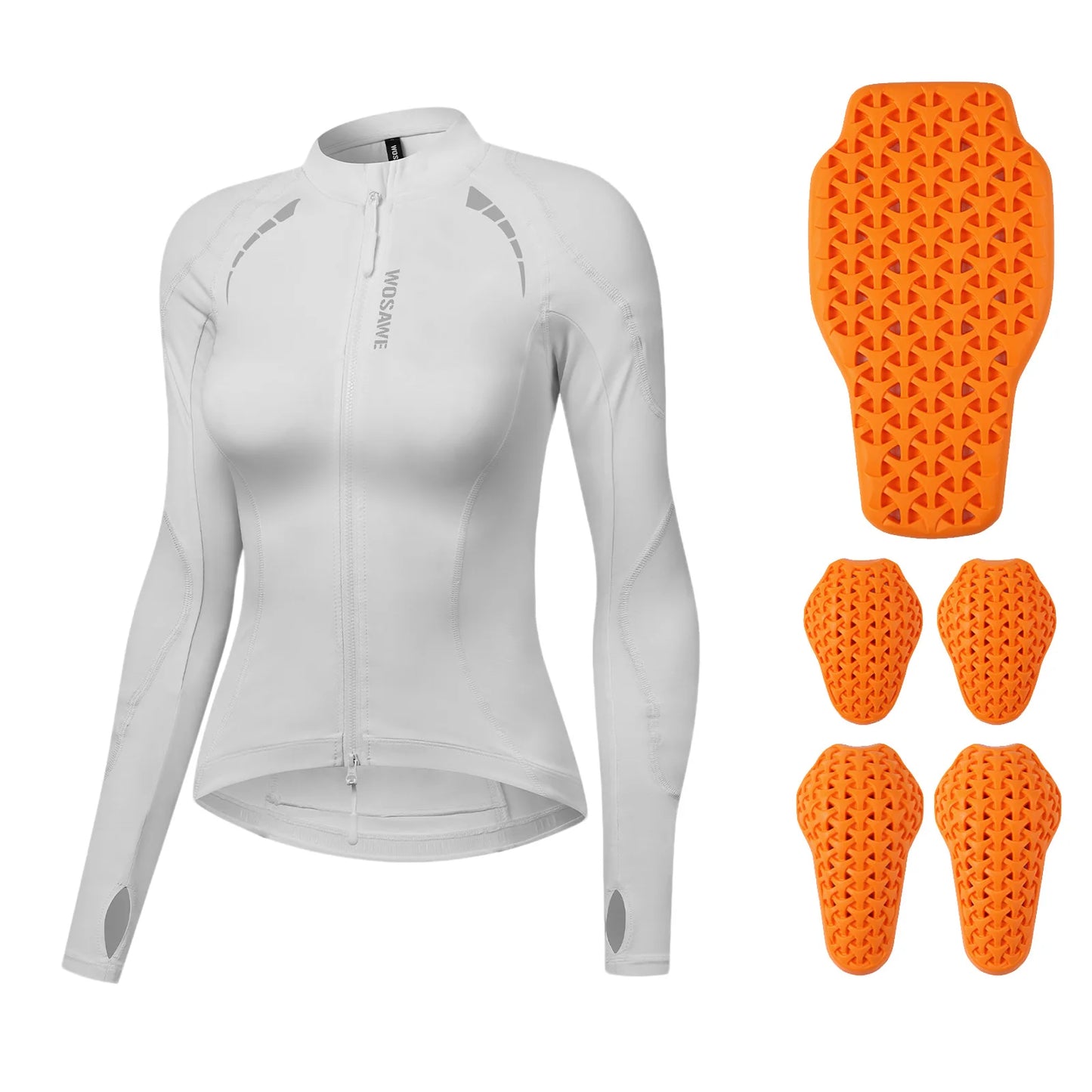 WOSAWE Woman Motorcycle Winter Jacket Thermal Windproof Clothing Body Riding Safety Coat Built-in Protective Pads and Warm