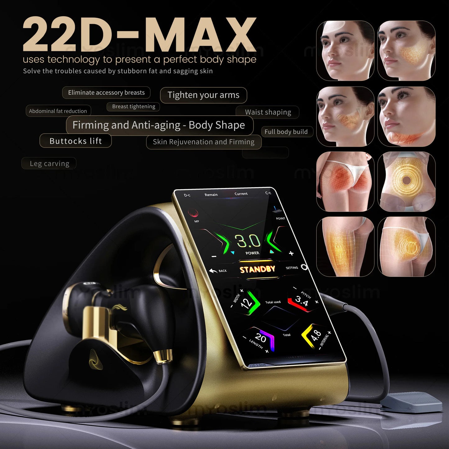 22D MAX HIFU Beauty Equipment Machine for Facial Tightening Slimming And Fat Reduction Latest Model