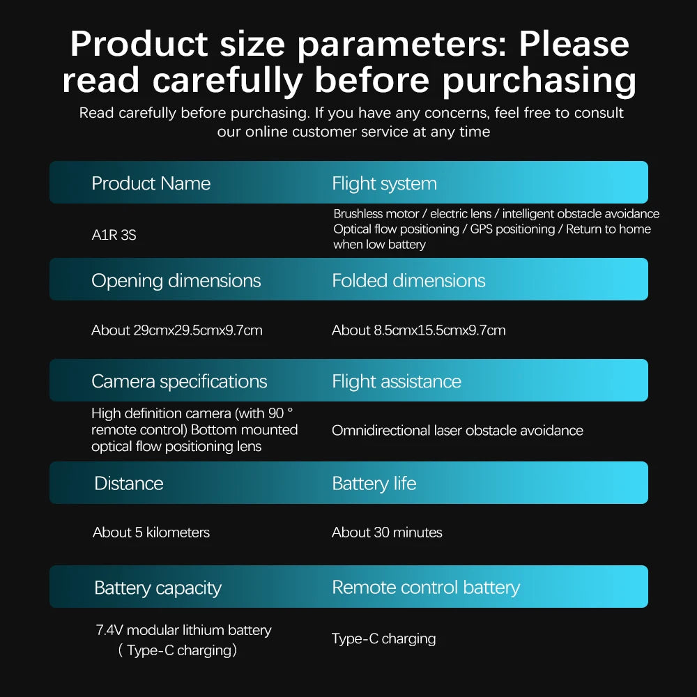 For Xiaomi A1R 3S GPS Drone 360°Laser obstacle avoidance 8K Professional HD Camera UAV WIFI Brushless Foldable Quadcopter Dron