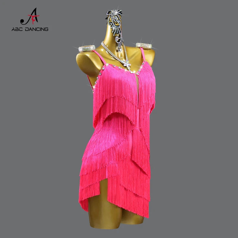 2026 Latin Dance Dresses Woman Clothes Sexy Practice Wear Suit Sport Costume Dancewear Stage Prom Girls Fringed Party Sexy Skirt