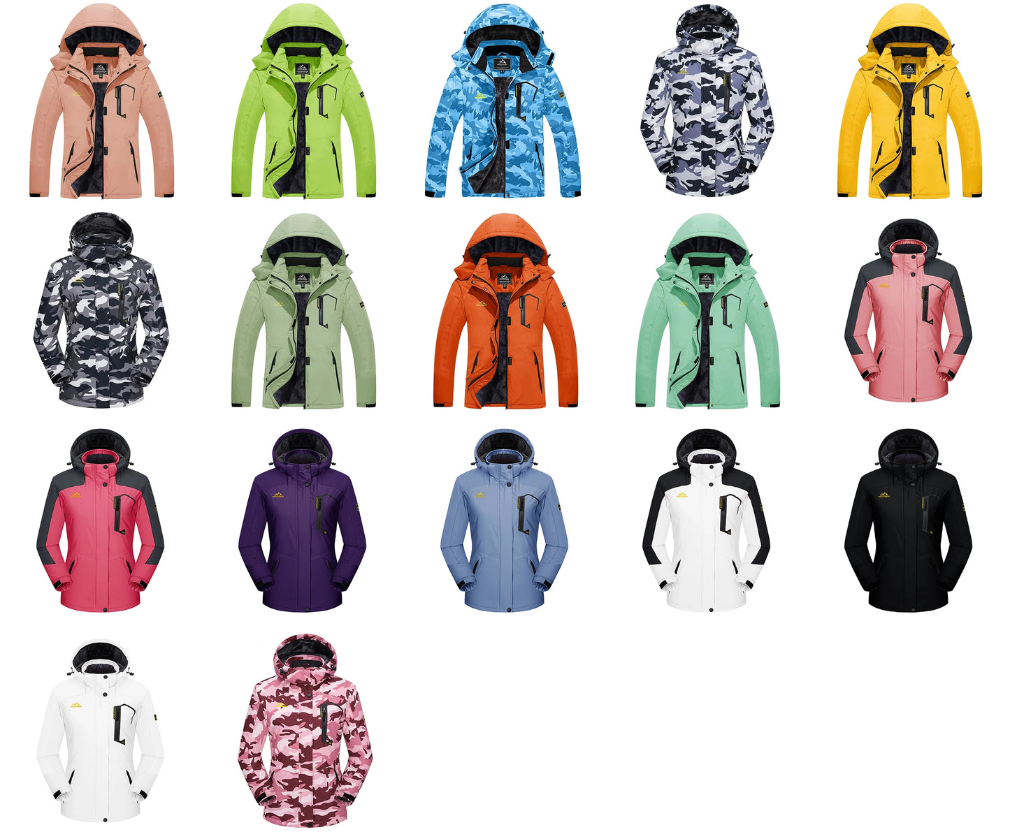 KEFITEVD Women's Winter Heavyweight Snowboard Skiing Jacket Outdoor Thermal Warm Hiking Jackets Coats Windbreaker Outwear Casual