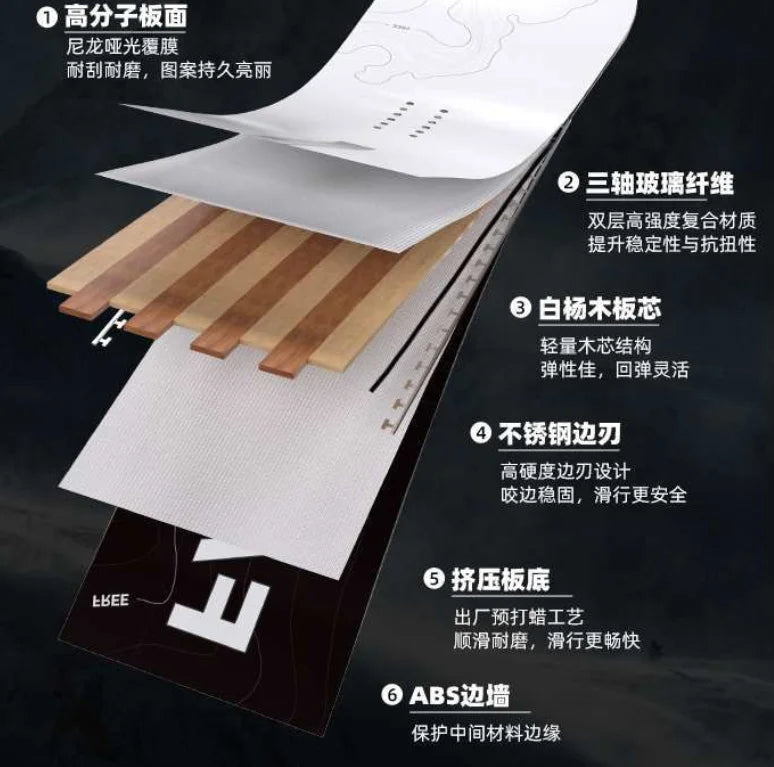 High Quality Ski Board Adult Winter Sports Free Style Snowboard with Binding and Boots