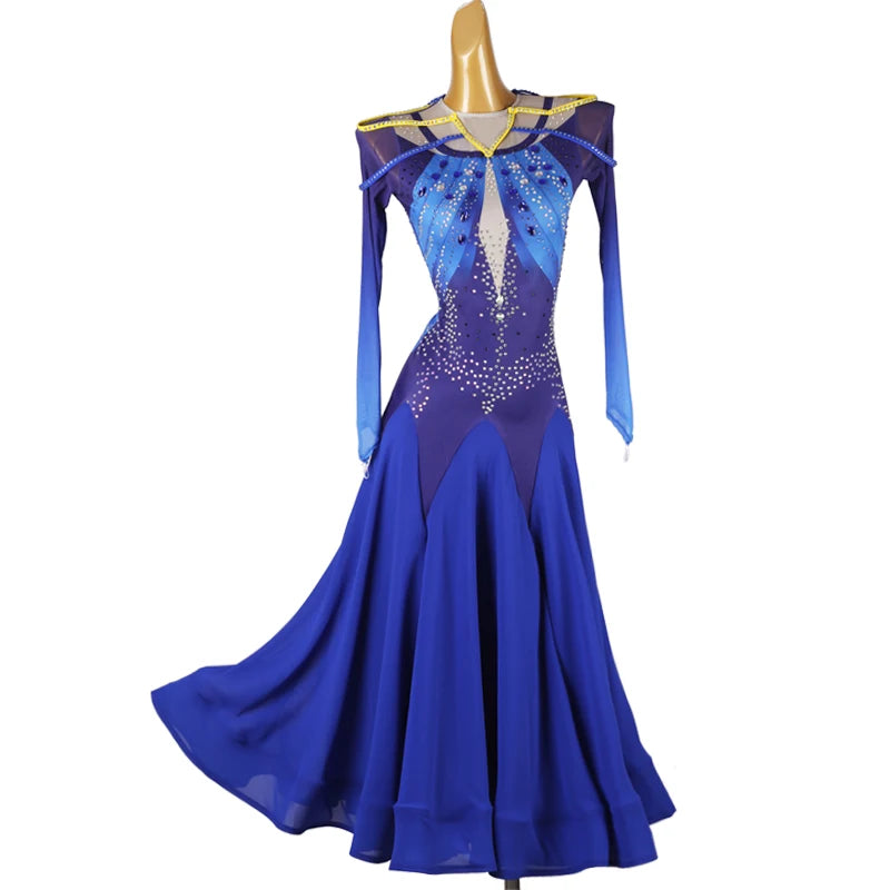 Girls Costume 2026 Modern Dance Suit Waltz Luxurious Women's Evening Dress Urban Stage Performance Outfit Ballroom Practice Wear