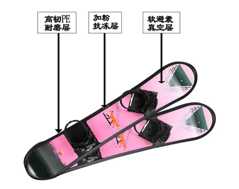 Outdoor snowboarding equipment in adult children's snowboard park