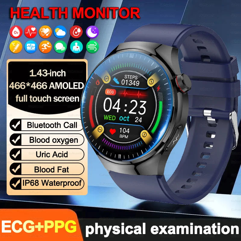 2026New high-end Smart Watch Men Women Health Measurement Blood Oxygen Bp physical examination call exercise ECG Smartwatch Man