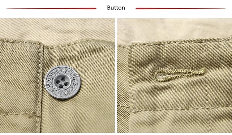 Rugged Bronson Army Chino Trousers 1942 Pattern Khakis Military Style Casual Pants