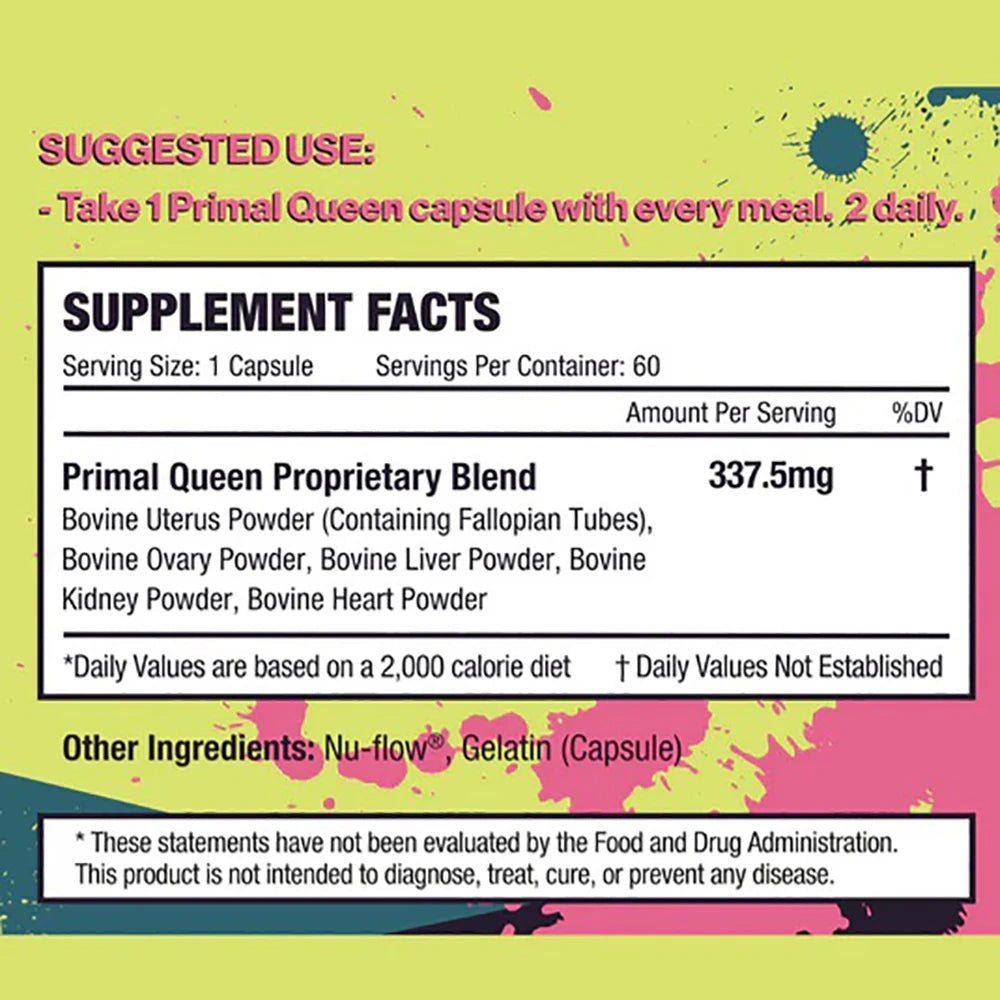 Female-Focused Beef Organ Supplement for Women - 6 Grass Fed Organs - Balance Hormones, Boost Energy & Wellness - 60 Capsules
