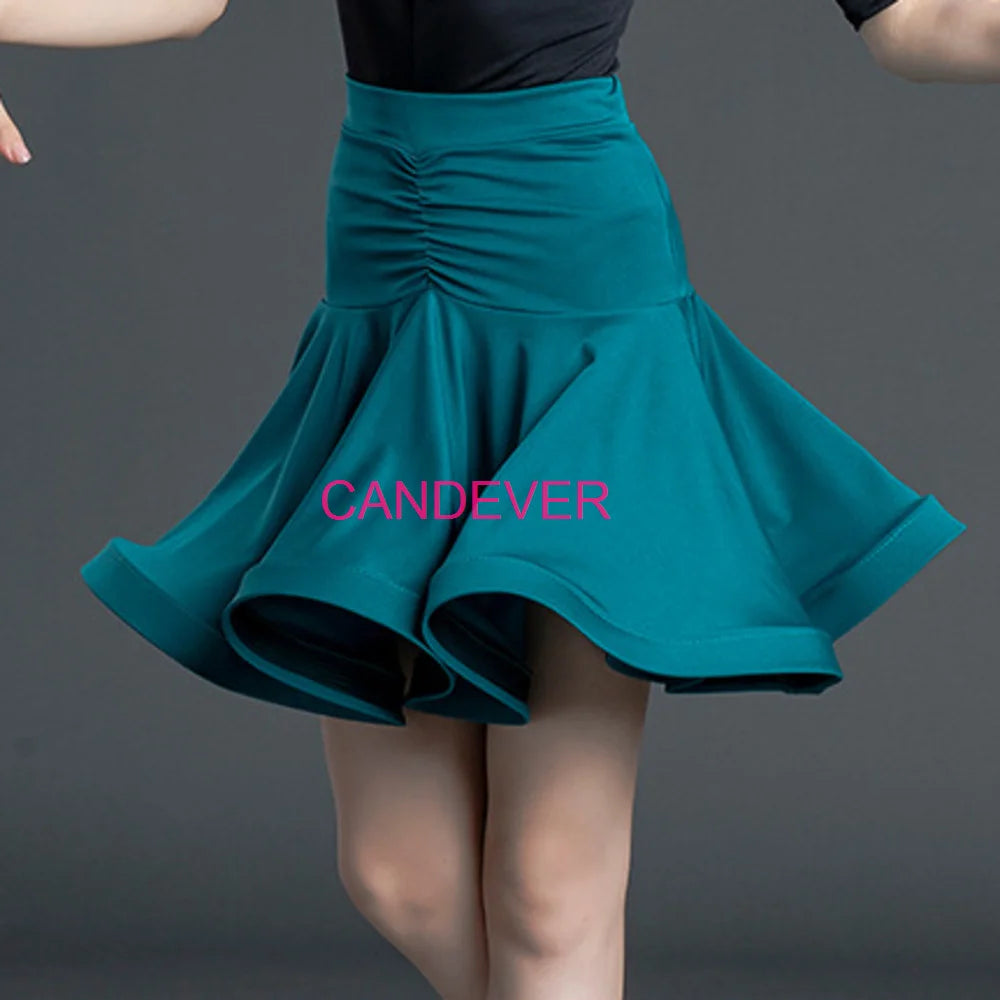 sexy Latin Dance Costume For Girls Ballroom Salsa Tango top Skirts Kids Child lace Leopard Latin Dance Split Dress Leotard Skirt