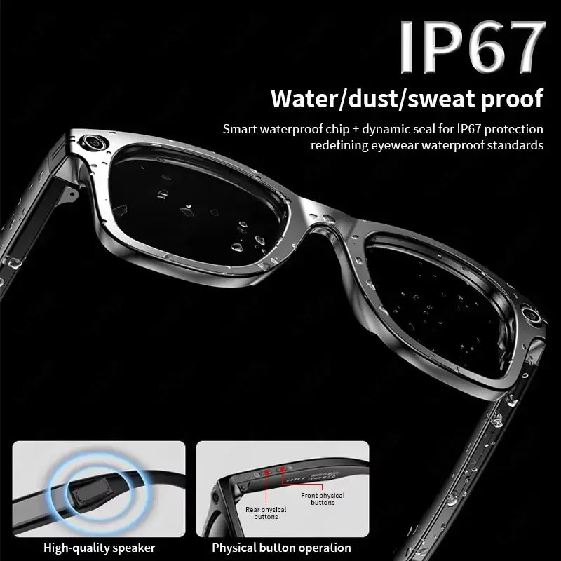 Tavyu Smart Glasses HD 8K Photochromic Lens Bluetooth Call WIFI Transmission Music Translate Video Recording Camera Glasses Men