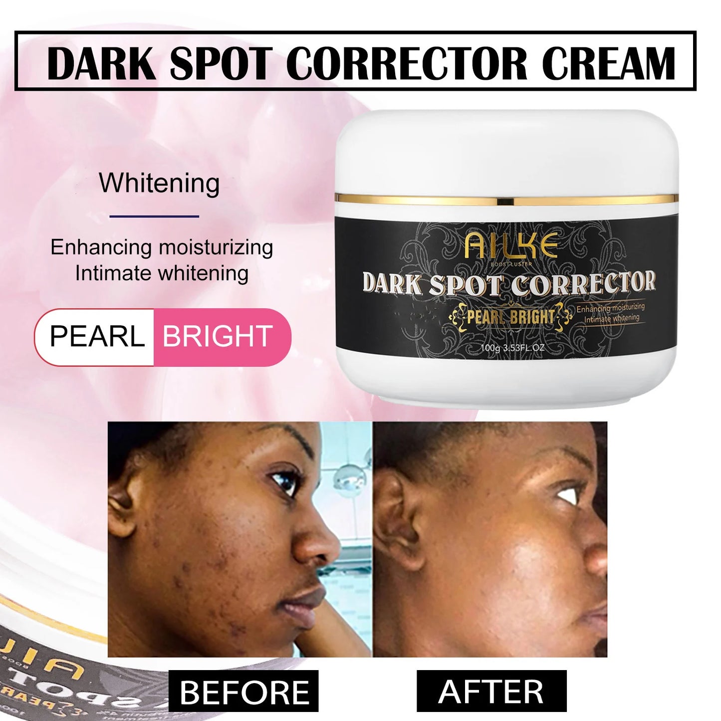 AILKE Collagen Whitening Set For All Skin Types, Lightening, Reduce Dark Spots, Freckles, Hyperpigmentation, Even Skin Tone