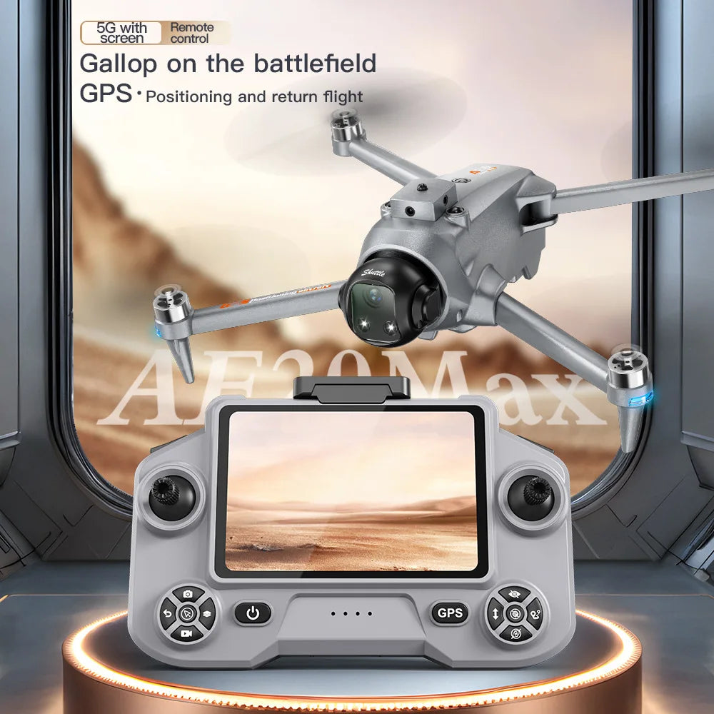 AE20 Drone Remote Control Brushless Motor Screen Lifting Obstacle Avoidance GPS Intelligent Positioning Remote Control Aircraft