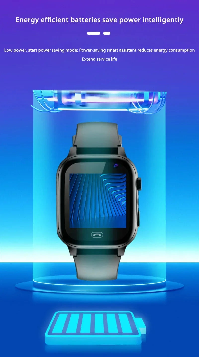 Lenovo Kids Smartwatch 4G Wifi GPS SOS Location Video Call Analogue Card Waterproof Watch Camera Boys Girls Upgrade New Watch