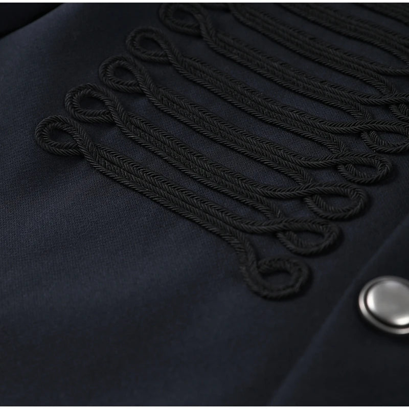 Unique Oblique Button Military Jacket Women Vintage Asymmetry Cropped Napoleon Jackets Lady New Fashion Street Spring Outwear