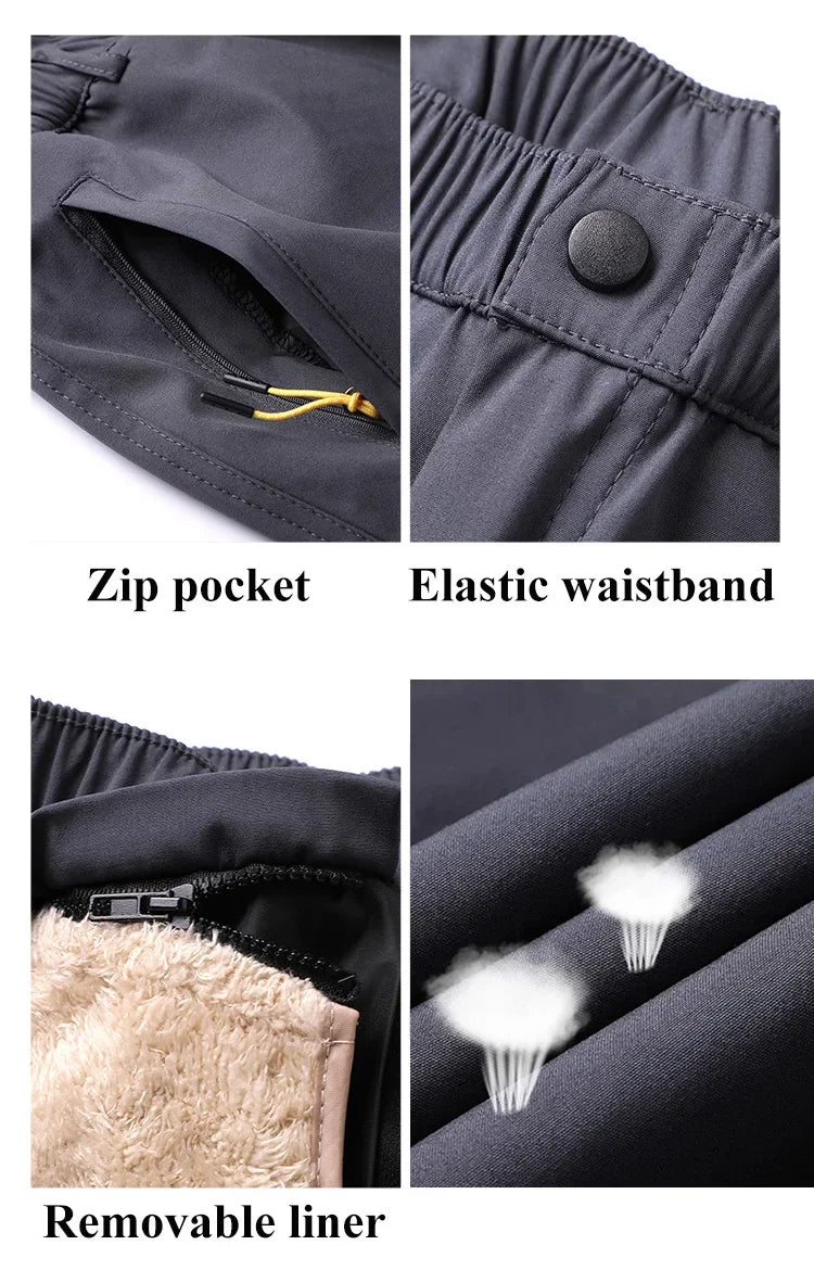 Winter Women Ski Pants Outdoor Windproof Waterproof  Warm 2 in 1 Snow Trousers  Female Ski Snowboard Pants Brand