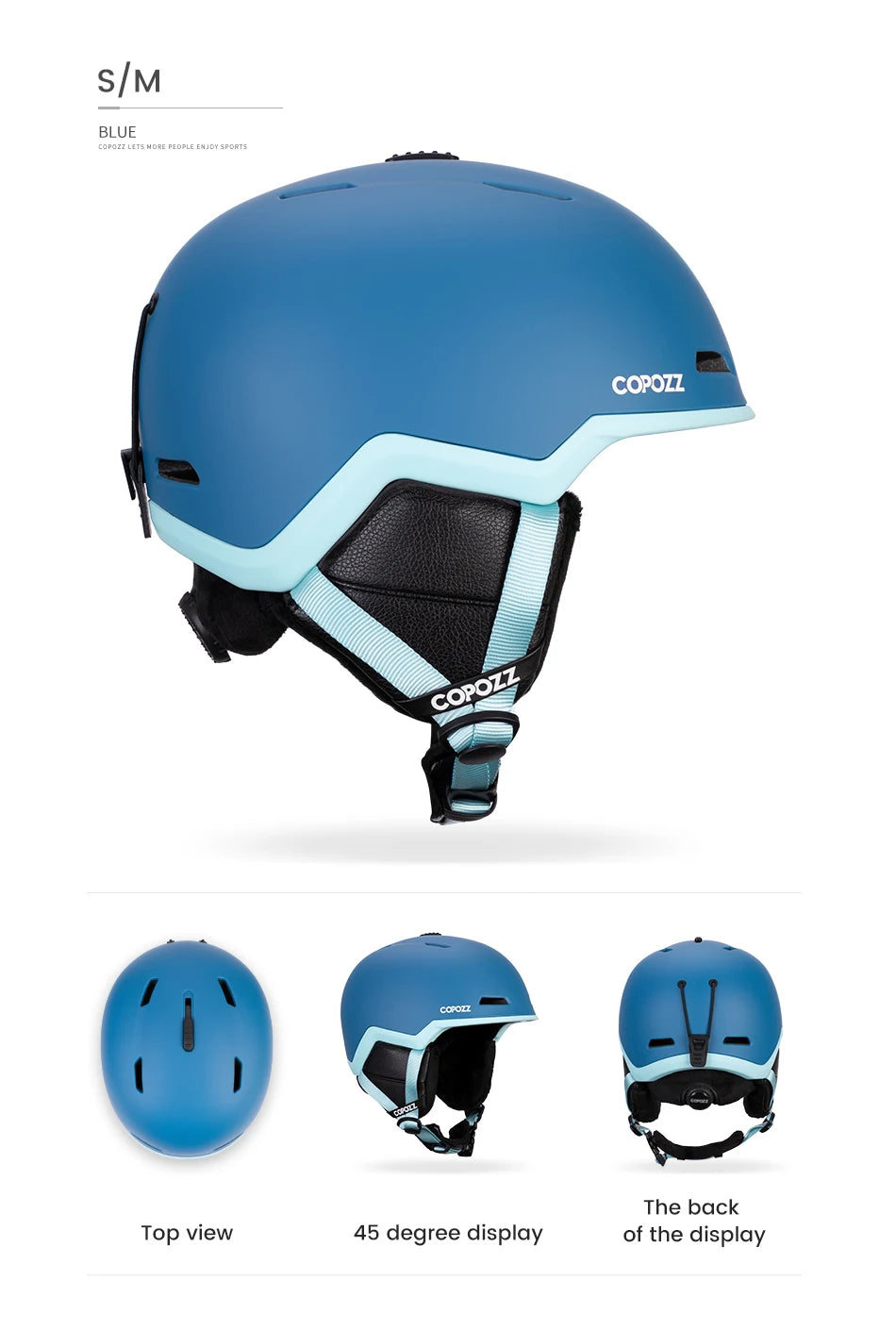 COPOZZ Ski Helmet Half-covered Anti-impact Skiing Helmet For Adult Men Women Ski Skateboard Snowboard Safety Helmet Female Male