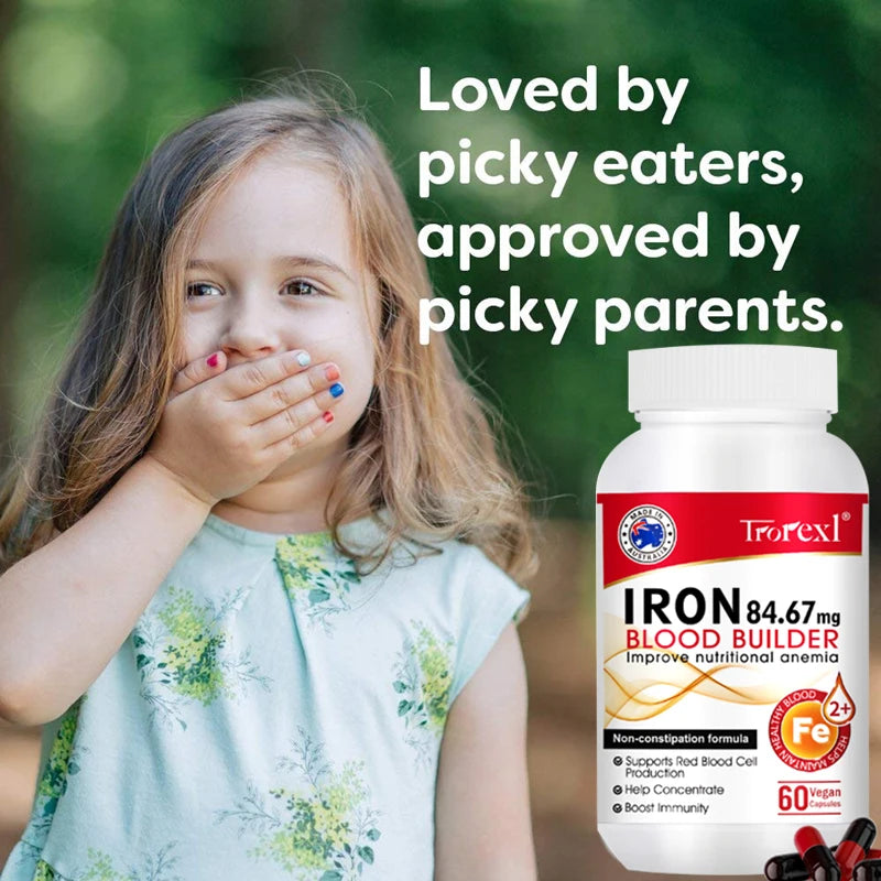 Iron Blood Builder Supplement for Women Nutritional Anemia, Iron Levels, Enhance Immunity Pills for Women Boosting Hemoglobin