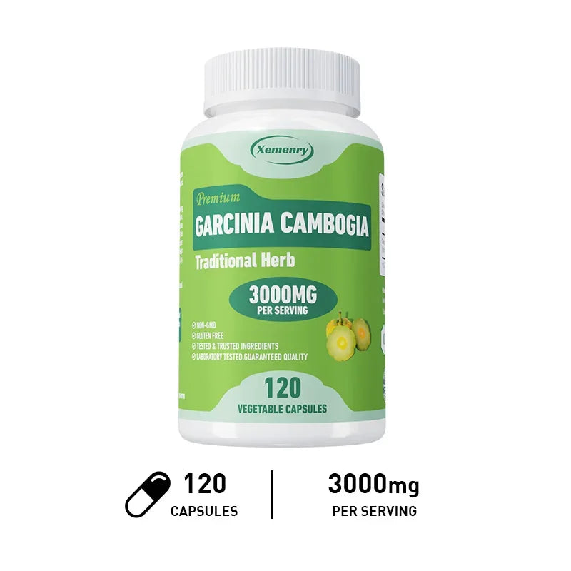 Garcinia Cambogia Capsules - Fat Burning & Cellulite Burner Detox, Weight Management, Metabolism Boost