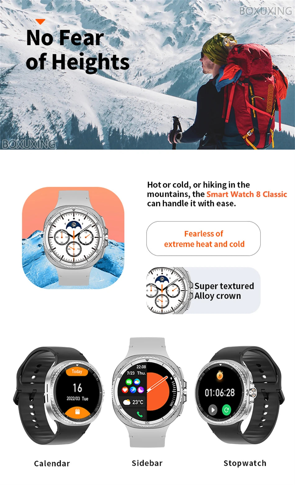 2025 New For Galaxy Watch 8 Classic Smart Watch Men  GPS NFC Bluetooth call 47mm AMOLED Fitness Sport Tracker Health Smart Watch