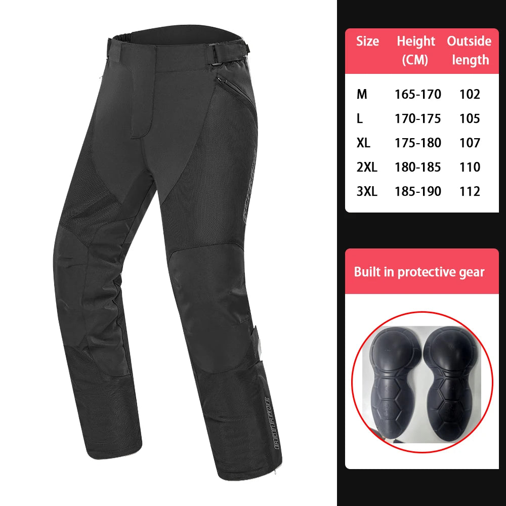 Summer Motorcycle Pants Man Mesh Lightweight Breathable Outdoor Motorbike Riding Pants With Protective Gear Motocross Pants