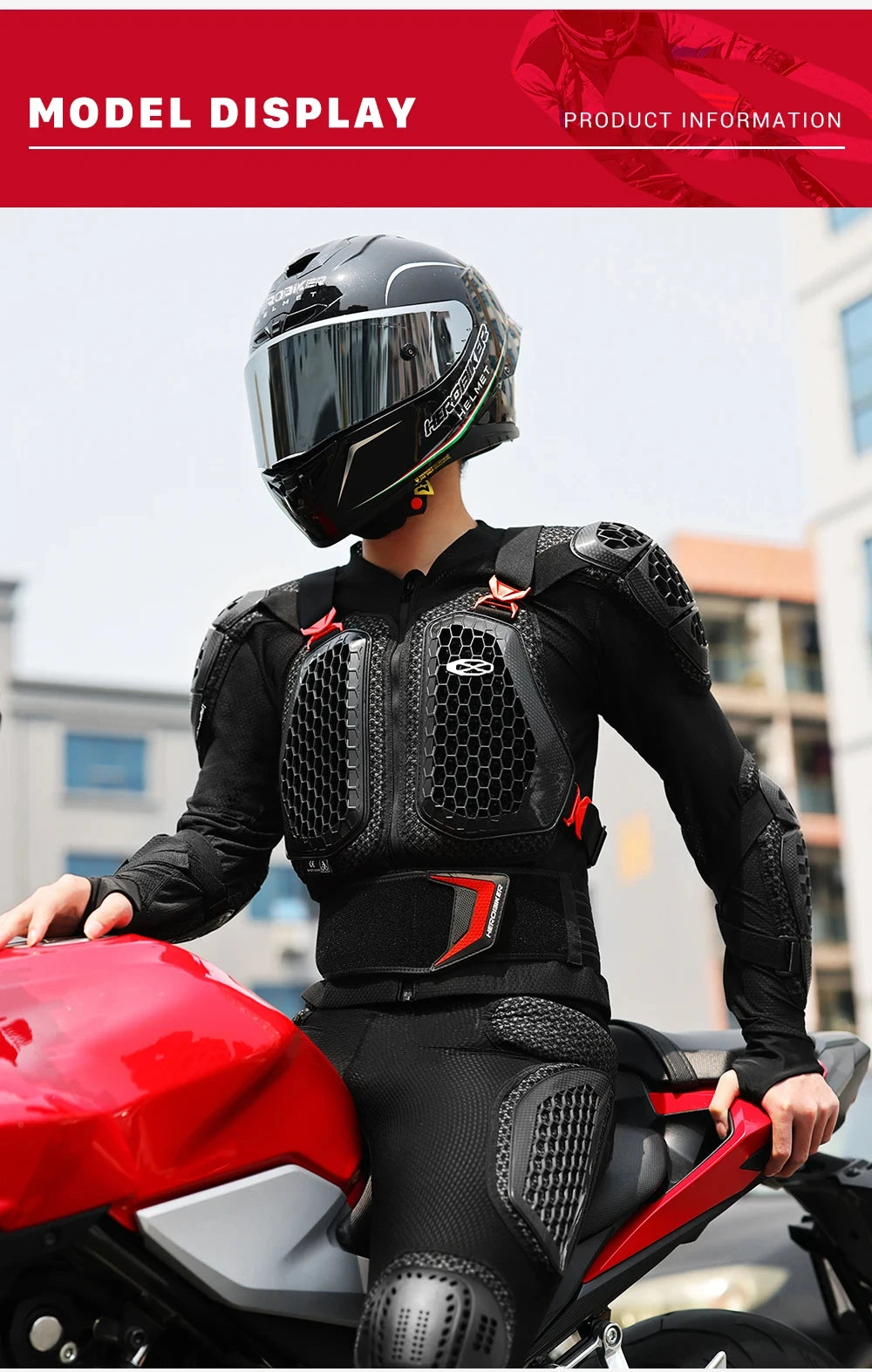 New Motocross Armor Jacket Off-Road Motorcycle Protection Gear Anti Crash Chest Back Padding Motorbike Jacket Pants CE Certified