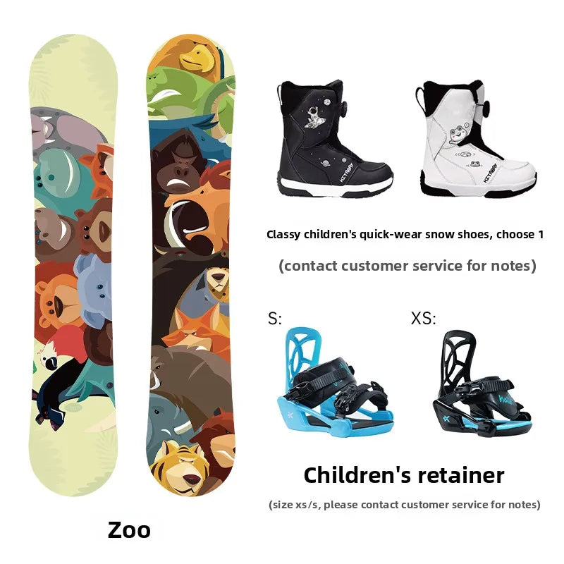 Children's Snowboard Set Baby Snowboard Boys and Girls Snowboard New Ski Equipment