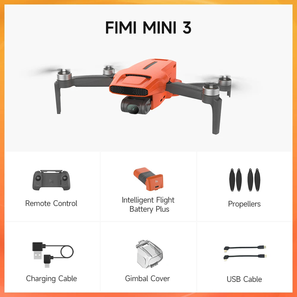 FIMI MINI 3 SE new drone 4K 30fps 9km range Hybrid 3-axis Gimbal 249g Ultralight design 12MP smart tracking mini pro gps drone