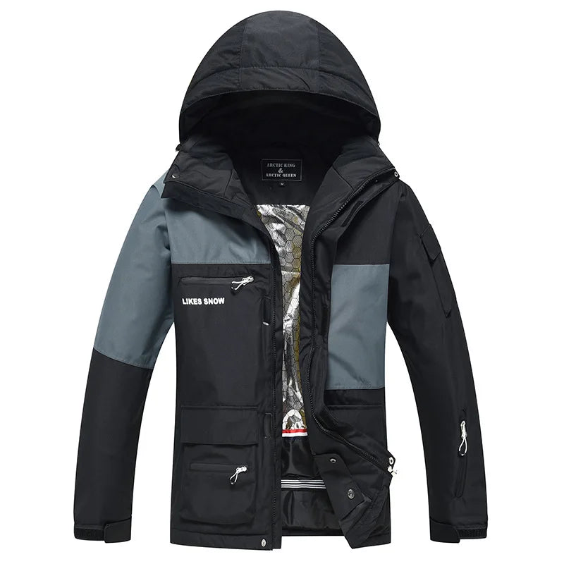 New Men Women Skiing and Snowboard Overalls Ski Suit Winter Thermal Waterproof Windproof Mountain Snowsuit Jacket and Pants Set