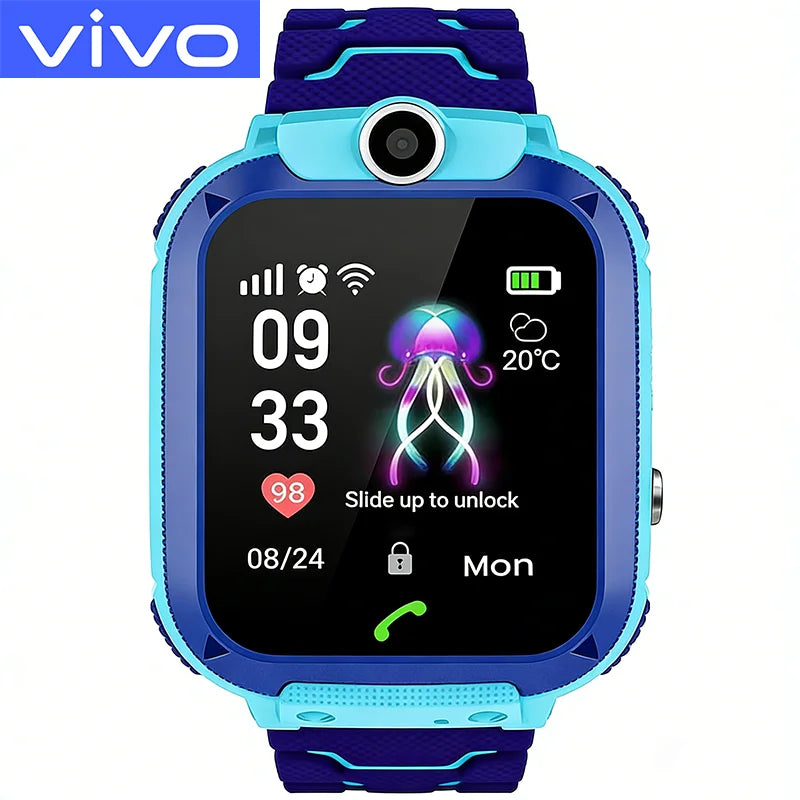 VIVO 4G Mini Smart Children's Watch Sim Card Call Camera Watch GPS Tracking Waterproof Watch for Apple Android 2026New