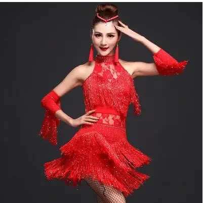 2026 New Latin Dance Dress Women/Girls/Lady New Sexy Fringe Salsa/Ballroom/Tango/Cha Cha/Rumba/Samba/Latin Dresses For Dancing