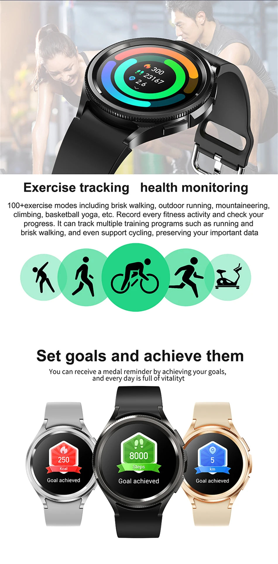 New Smartwatch Men GPS NFC Health Monitoring Heart Rate Blood Oxygen AI Voice Assistant Bluetooth Call Smart Watch 6 Classics