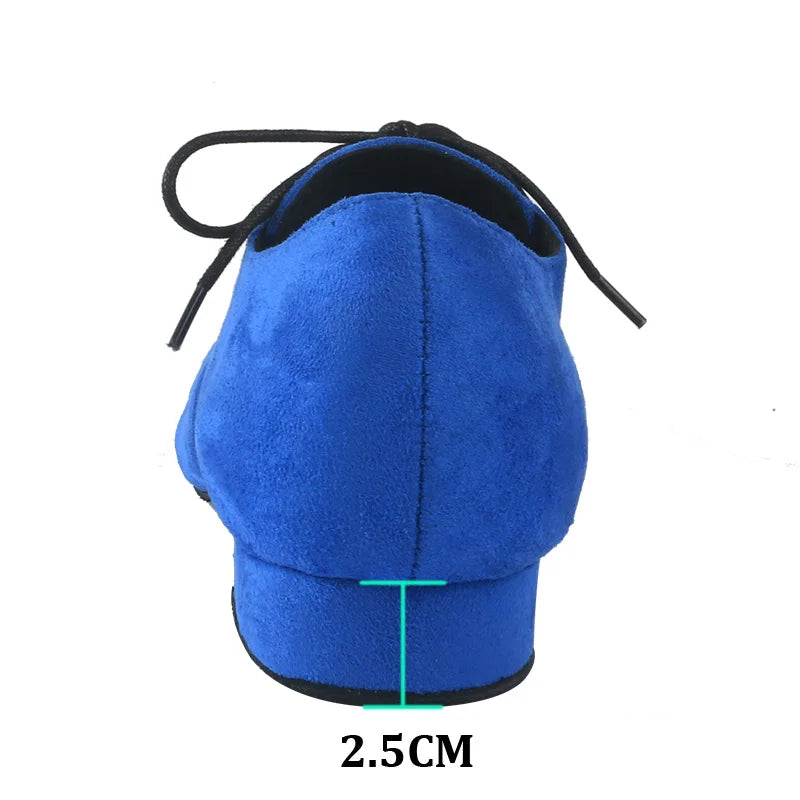 Wedopus 2.5CM Smooth Men's Dance Shoes Royal Blue Shoes for Ballroom Dancing Suede Bottom Dropshipping