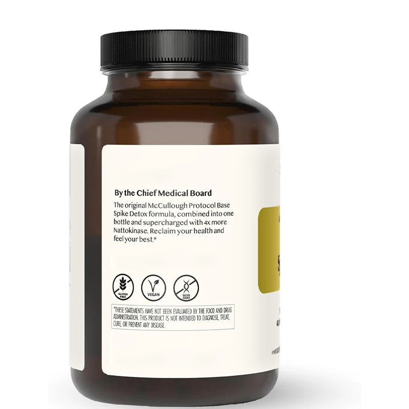 Ultimate Spike Detox | 60 capsules | 3-in-1 formula, containing nattokinase, bromelain, and curcumin | Non GMO, gluten free