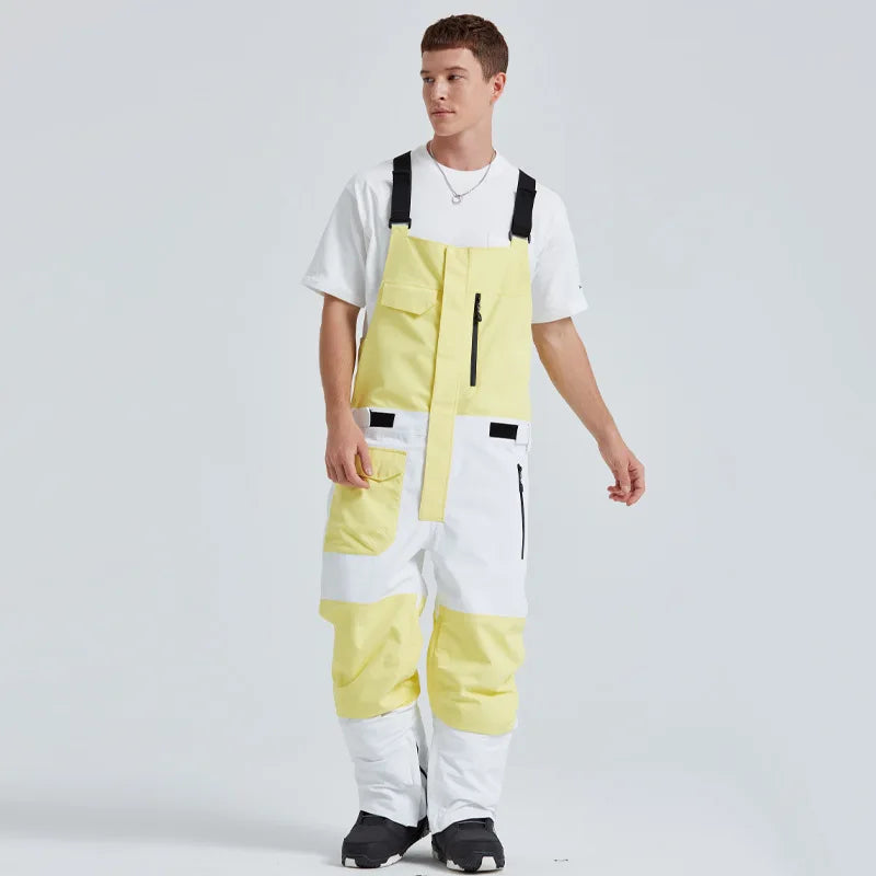MUTUSNOW 2025 New Winter Women's and Men's Ski Strap Pants Windproof Waterproof Snowboarding Pants Outdoor Snowboard Overalls