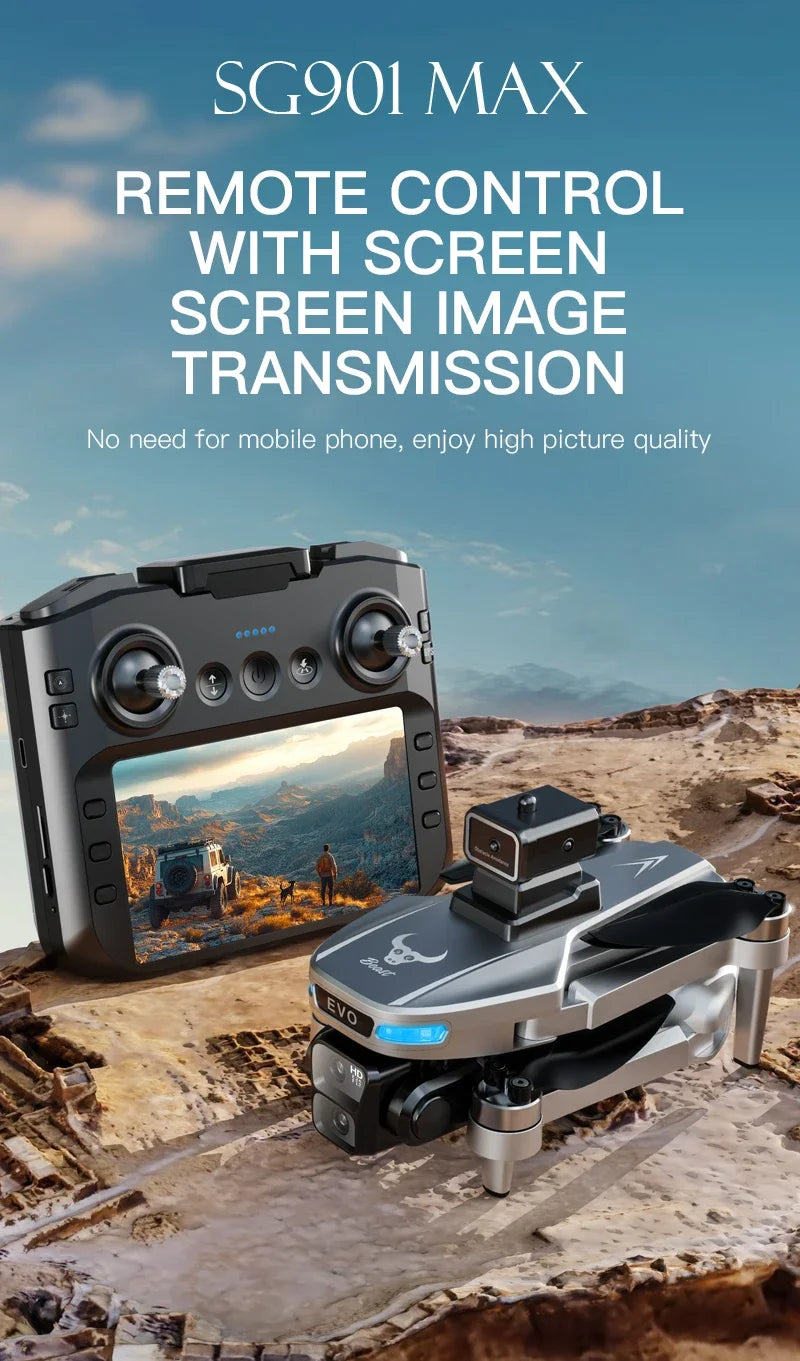 Lenovo SG901 MAX GPS Drone Professional 8K Aerial HD Avoiding Obstacle with Larger Screen Remote Control Folding Brushless Drone
