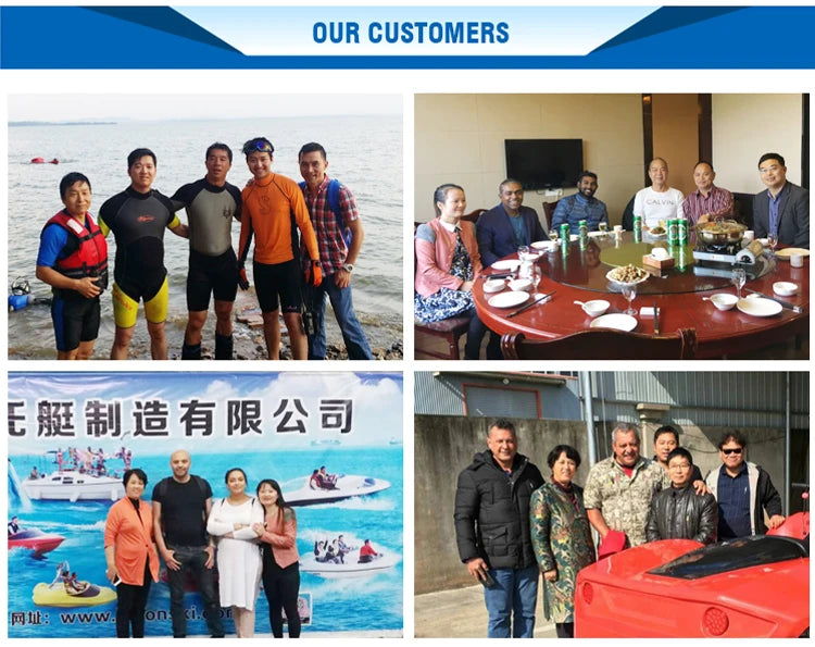 Factory Supplies High Quality OEM Fiberglass 4 Stroke Engine Amphibious Water Sports Vehicles Heavy Duty All Terrain Lake River