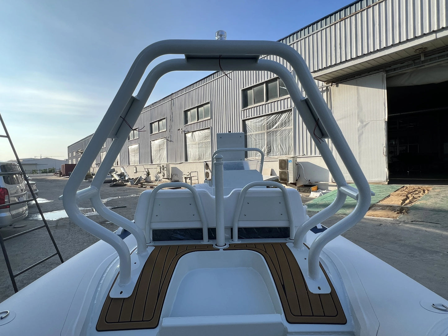 RIB Boats 11.8ft 3.6m PVC Fiberglass RIB Inflatable Boat Heavy Duty Fishing Motor Rowing Outdoor Water Sports Vessel