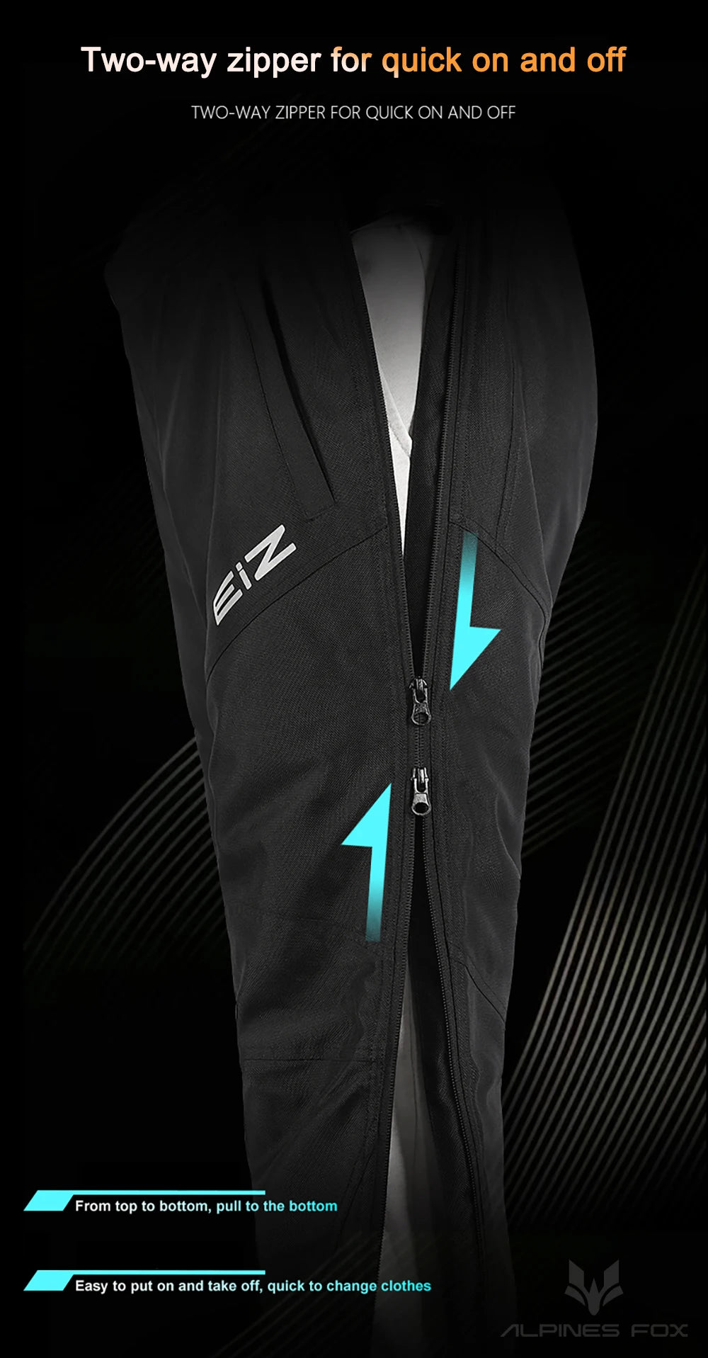 Winter Motorbike Trousers Men's Motorcycle Quick Release Pants Built in CE Protectors Warm Waterproof Off-road Motocross Pants