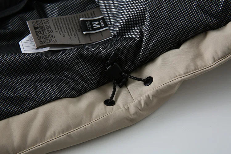 Four Season Waterproof Ski Jacket - Warm City Outdoor Jacket With Color Blocks, Windproof Tape Structure, Neutral Design