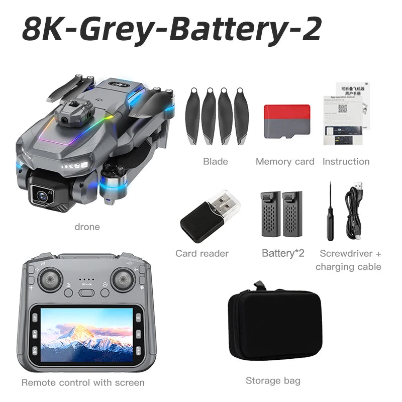 For Xiaomi 2026 NEW AE19 Drone With Remote control Obstacle Avoidance 8K HD Dual Camera Brushless WiFi FPV Foldable Quadcopter